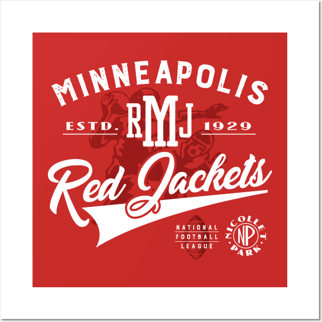 Minneapolis Red Jackets Football Wall Art by MindsparkCreative